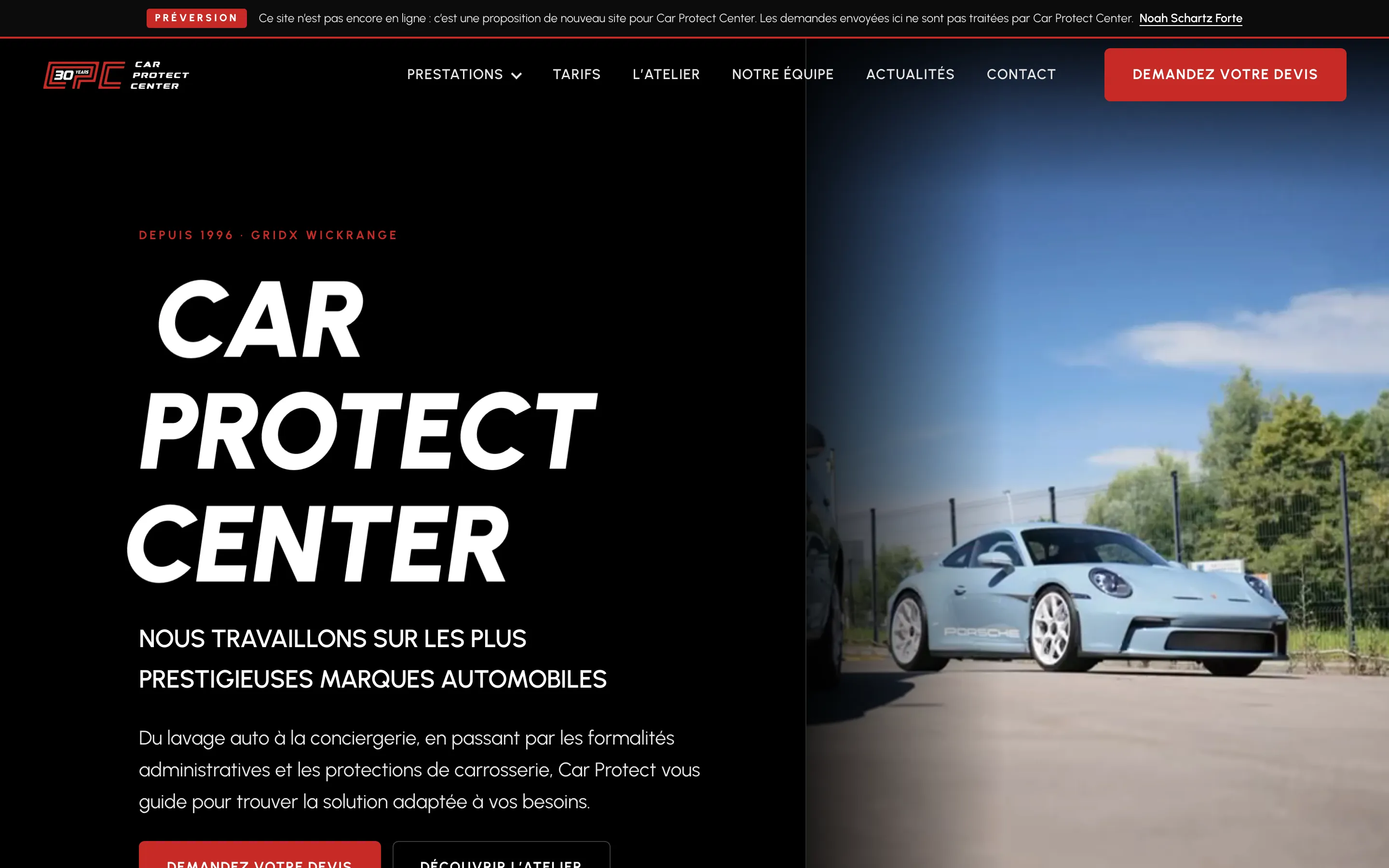 carprotect.vercel.app homepage