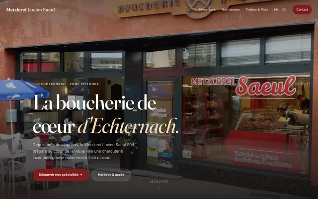 Metzlerei Lucien Saeul homepage
